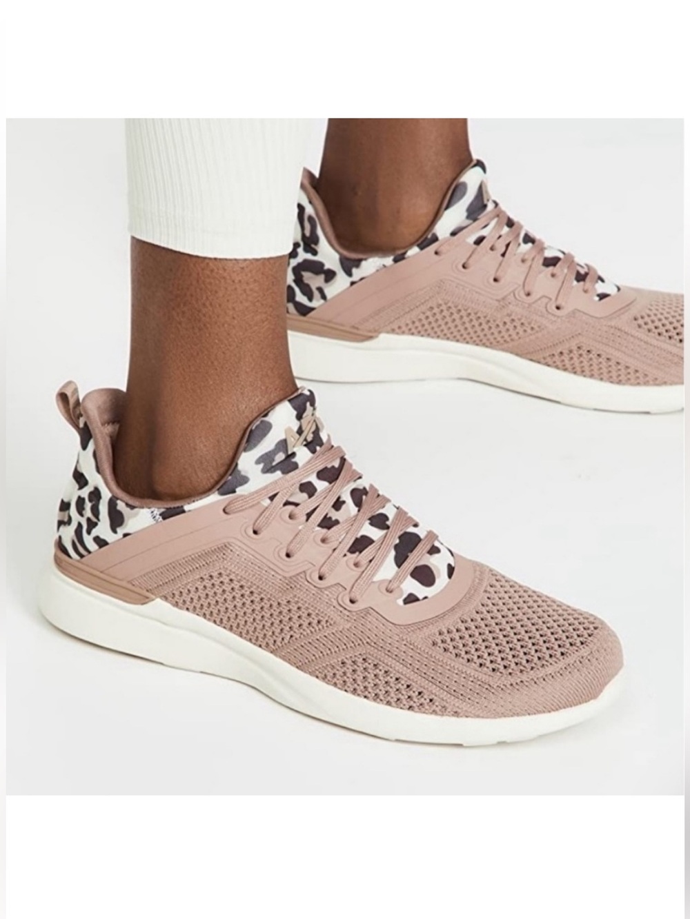 Athletic Propulsion Labs (APL) Techloom Tracer Sneakers Almond Leopard Women’s 7 - Picture 1 of 16